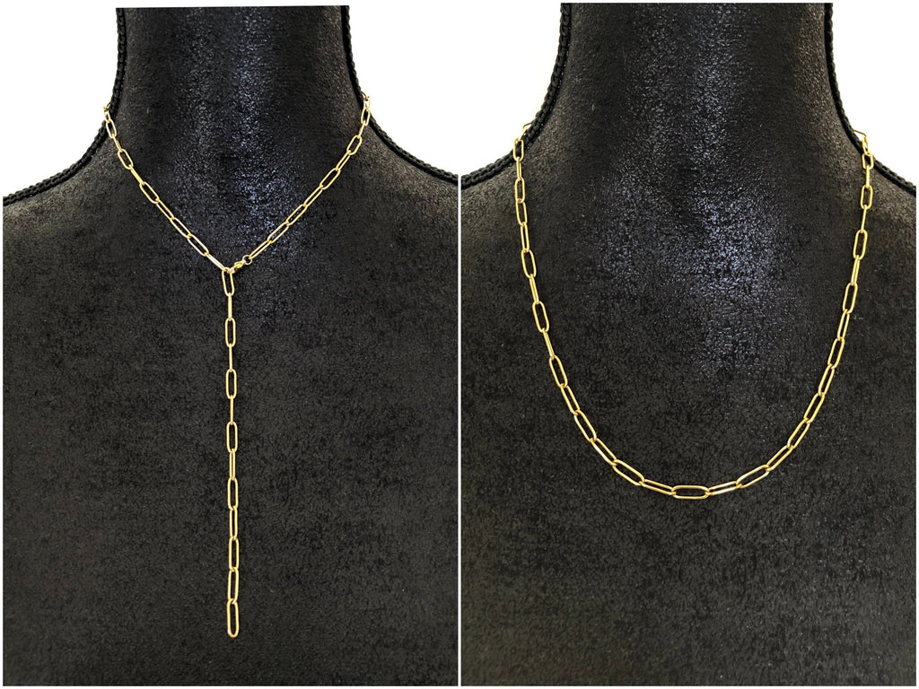 18k Gold plated cable chain necklaces, Stainless steel chain, Versatile layering necklace, Gold cable chain, Wide cable link | Suradesires