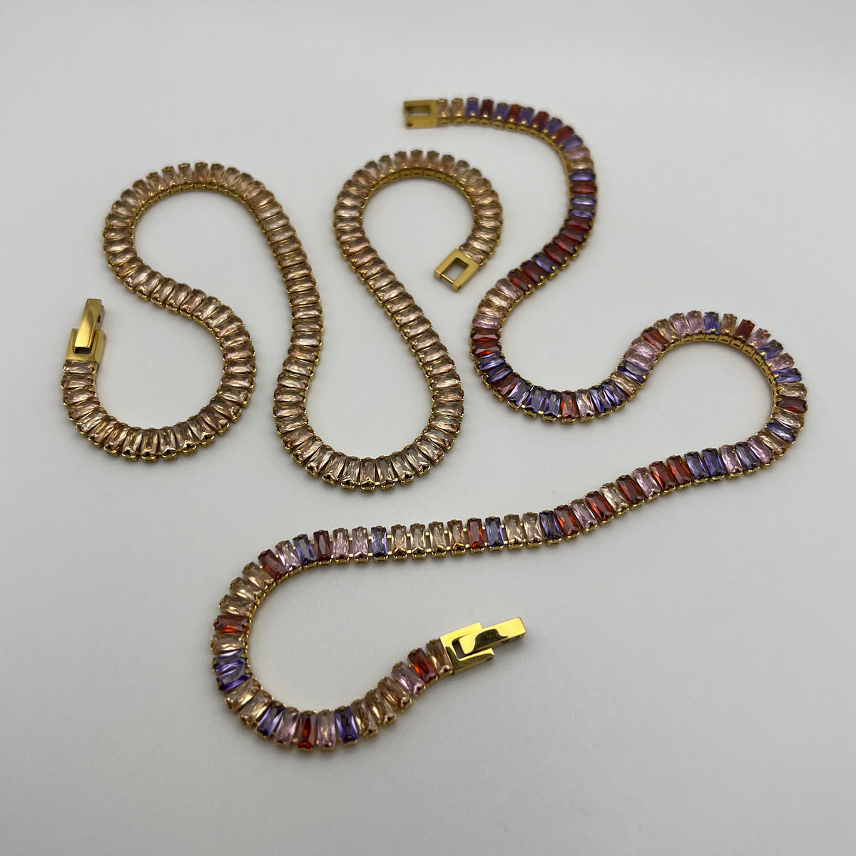 Baguette Tennis Necklace – Suradesires