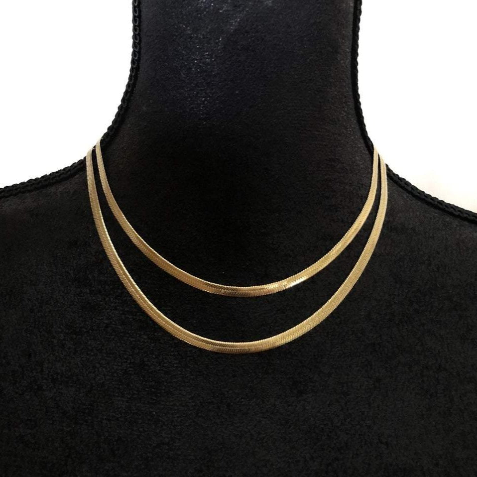 Men's 2.6mm Herringbone Chain Necklace in 14K Gold - 24