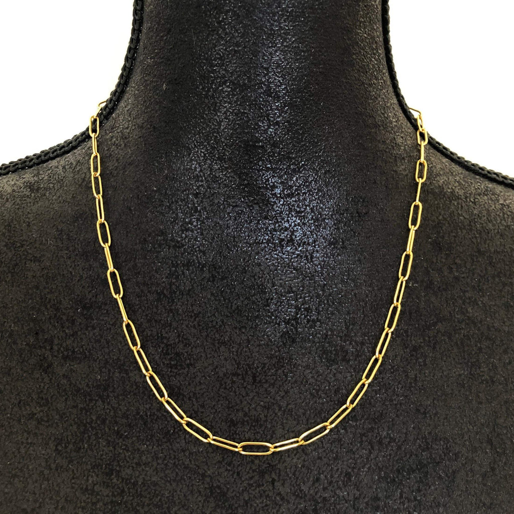 18k Gold plated cable chain necklaces, Stainless steel chain, Versatile layering necklace, Gold cable chain, Wide cable link | Suradesires