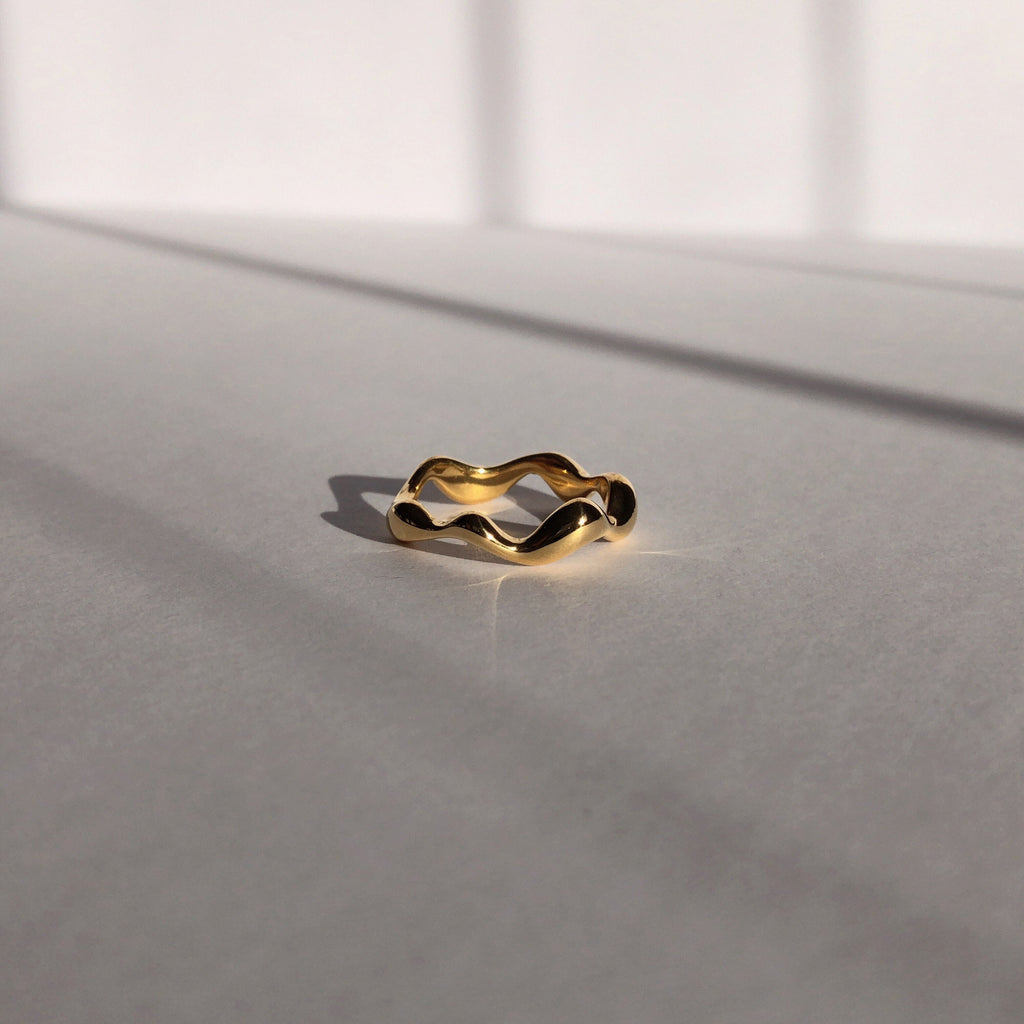 Curvy Ring, Wavy Ring, Statement Ring, Gold Ring, Unique Ring | Suradesires