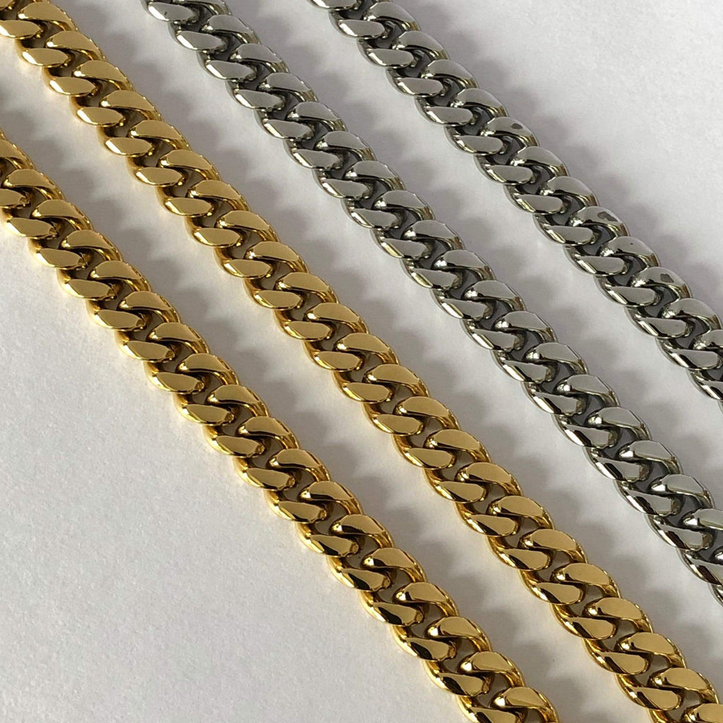Cuban Link Necklace, 8mm Cuban Chain, 18k Gold PVD Plated Cuban Necklace, Gold Chain Necklace, Cuban Link Chain | Suradesires