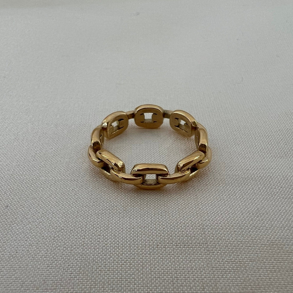 Chain Link Ring, Link Ring, Chain Ring, Gold Ring, Gold Link Ring | Suradesires
