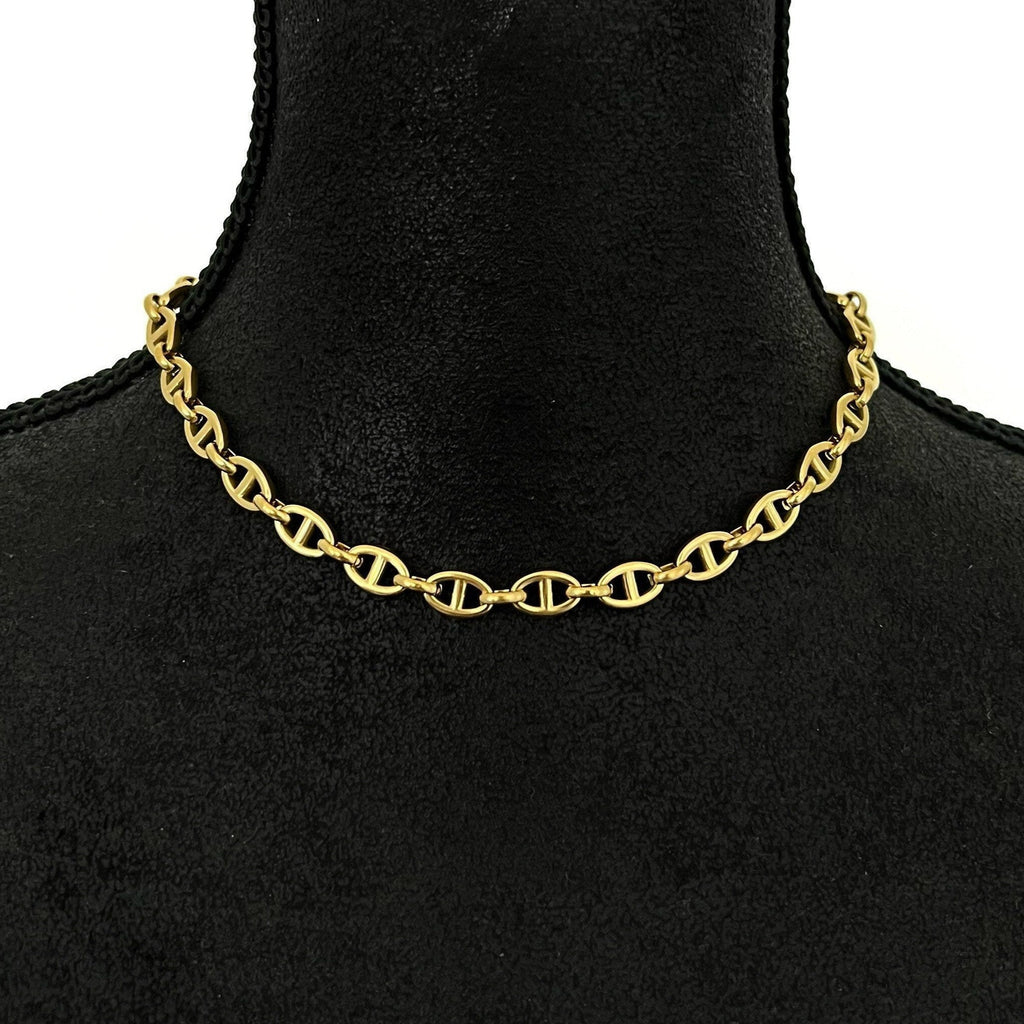 18k Gold Pill Chain, Pig Nose Link Chain Necklace, Pig Nose Link Chain, Link Chain, Pig Nose Necklace | Suradesires