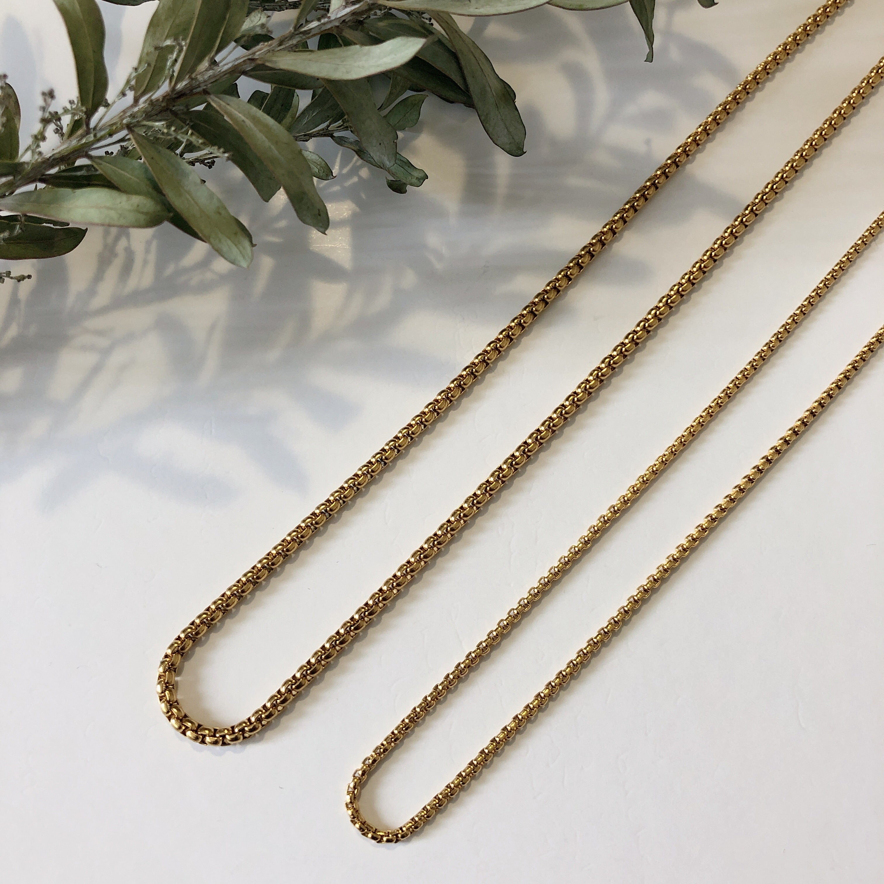Gold Plated Sterling Silver Box Chain Necklace - Lovisa